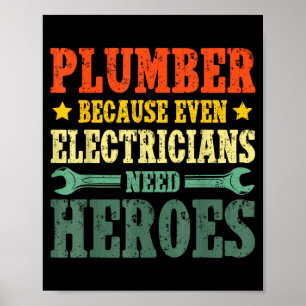 Affiche Costume de plombier cool pour hommes femmes outil