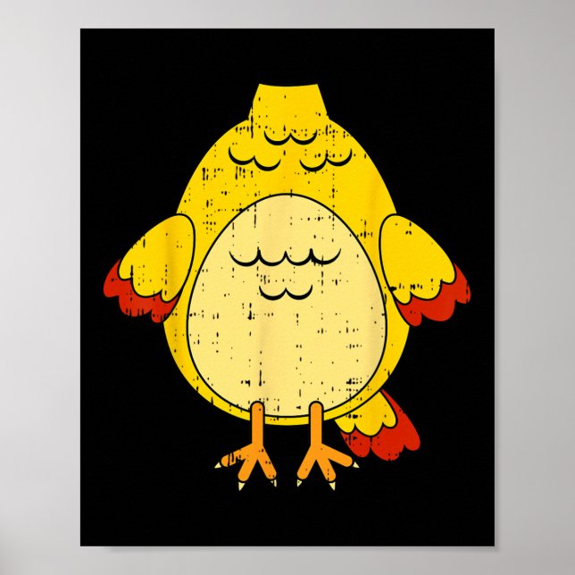 Affiche Costume de poulet mignon animal facile Halloween c (Devant)