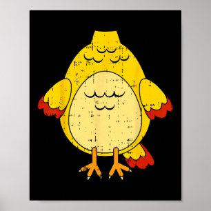 Affiche Costume de poulet mignon animal facile Halloween c