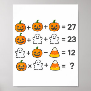 Affiche Costume de professeur de mathématiques d'Halloween