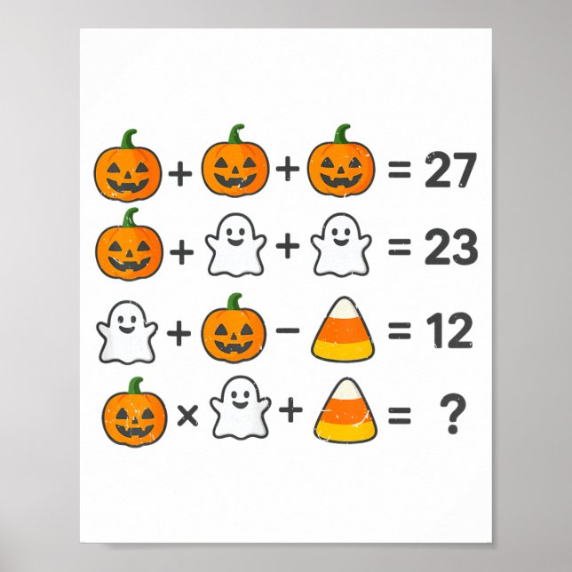 Affiche Costume de professeur de mathématiques d'Halloween (Devant)
