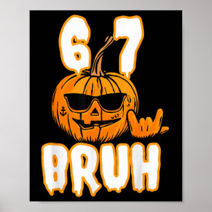 Affiche Costume de rotation cérébrale de 67 memes d'Hallow