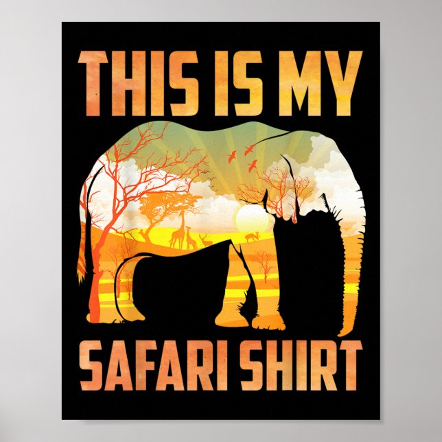 Affiche Costume de Safari Cool pour Hommes Femmes Enfants  (Devant)