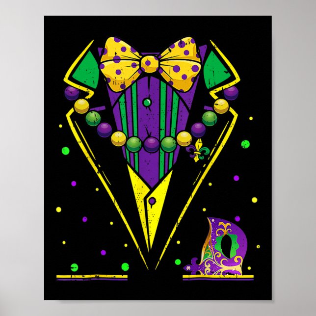 Affiche Costume de soirée de Mardi Gras Gilet de smoking C (Devant)