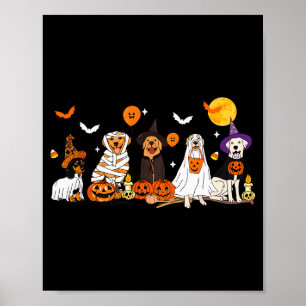 Affiche Costume de sorcière de fantôme de chien et de momi