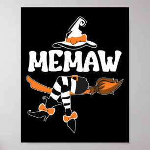 Affiche Costume de sorcière Memaw Halloween Party Matching