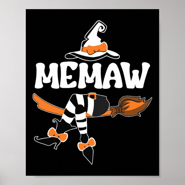 Affiche Costume de sorcière Memaw Halloween Party Matching (Devant)