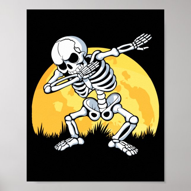 Affiche Costume de squelette Dabbing Danse Hommes Enfants  (Devant)