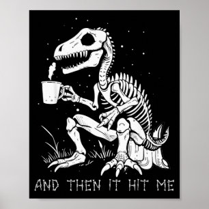 Affiche Costume de squelette de dinosaure drôle Goth homme