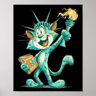 Affiche Costume De Statue Patriotique Pour Chats Et Amour 