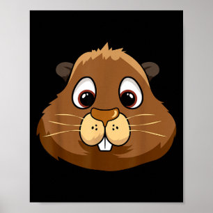 Affiche Costume de tête de rongeur de jour de la marmotte