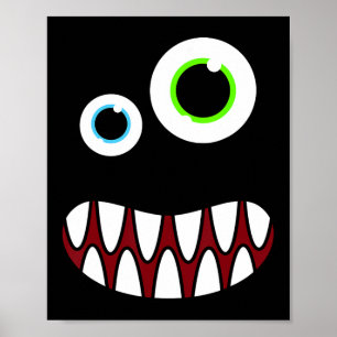 Affiche Costume de visage de monstre soyeux amusant Annive