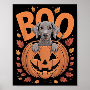 Affiche Costume de Weim sur citrouille Halloween Weimarane