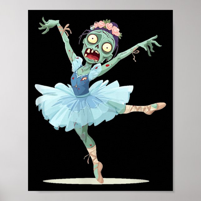 Affiche Costume de zombie ballerine jolie (Devant)