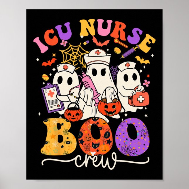 Affiche Costume d'équipage Boo Drôle Nourriture Fantôme Ha (Devant)