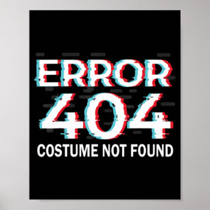 Affiche Costume d'erreur introuvable amusant Programmeur H