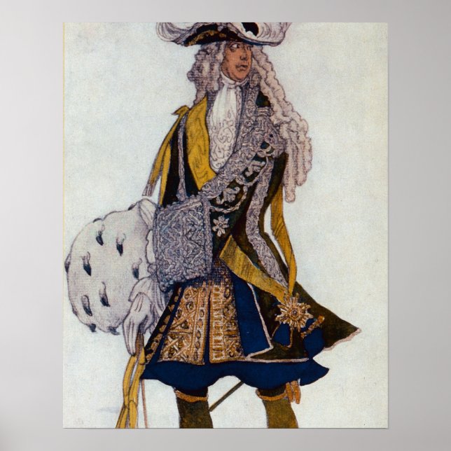 Affiche Costume design for the King, in the Garden, from S (Devant)