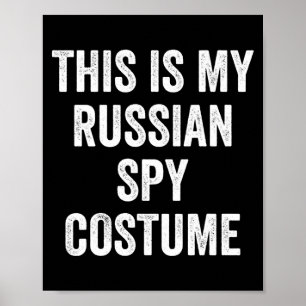 Affiche Costume d'espion russe pour hommes, couples drôles