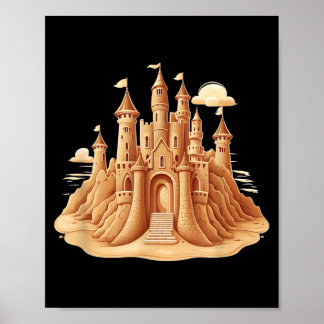 Affiche Costume d'événement de château de sable pour garço