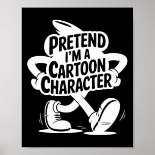 Affiche Costume d'Halloween Adulte Facile prétendre je sui