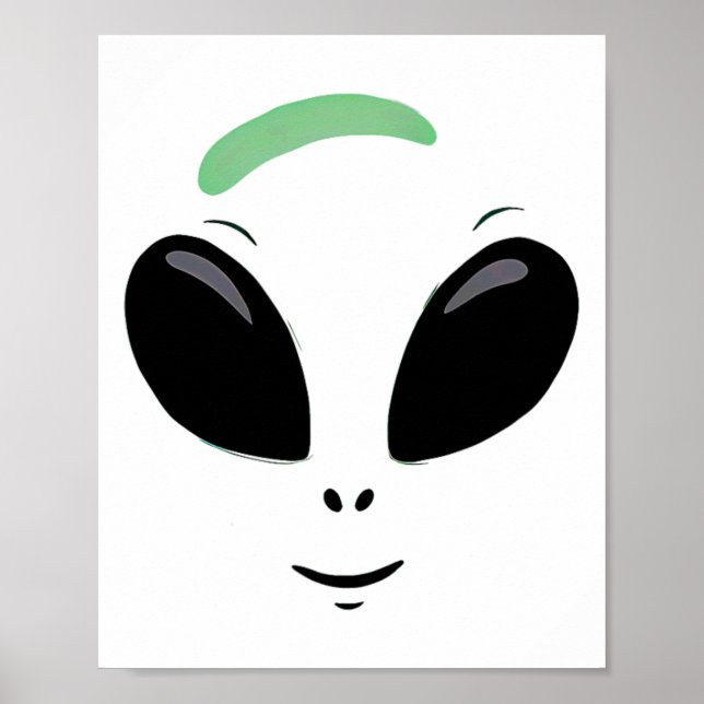 Affiche Costume d'Halloween Alien vert (Devant)