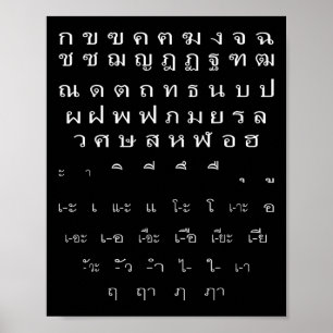 Affiche Costume d'Halloween Alphabet de voyelles de l'écri