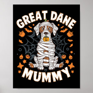 Affiche Costume d'Halloween Amoureux des chiens Great Dane