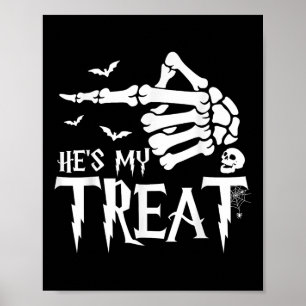 Affiche Costume d'Halloween amusant Couple Skeleton Corres