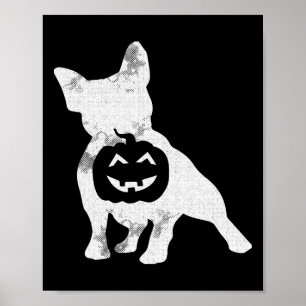 Affiche Costume d'Halloween Bulldog Lazy Cute Frenchie Pum