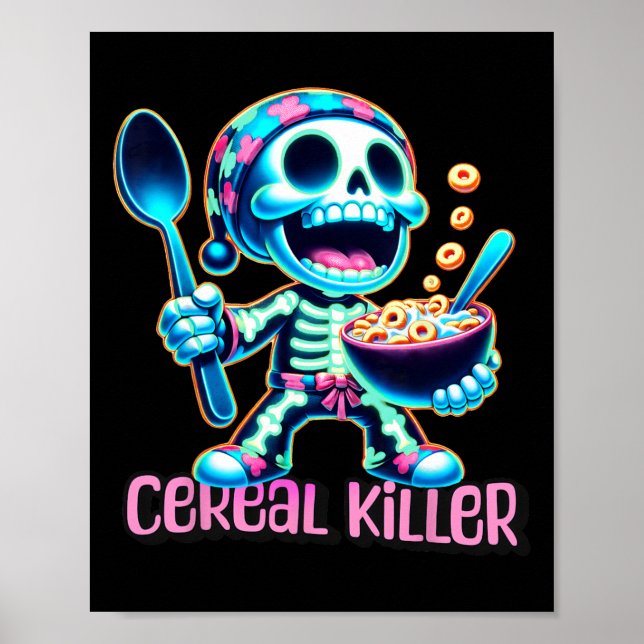 Affiche Costume d'Halloween Cereal Killer Funny Breakfast  (Devant)