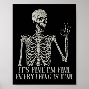 Affiche Costume d'Halloween crâne drôle C'est bien Je suis