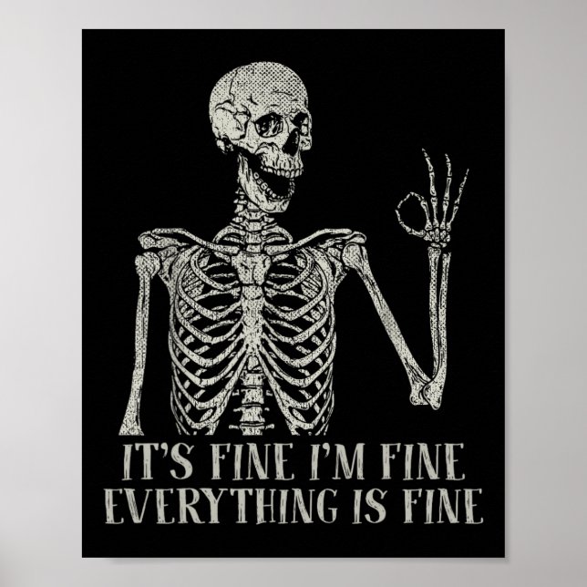 Affiche Costume d'Halloween crâne drôle C'est bien Je suis (Devant)