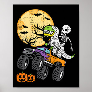 Affiche Costume d'Halloween de camion monstre Dino squelet