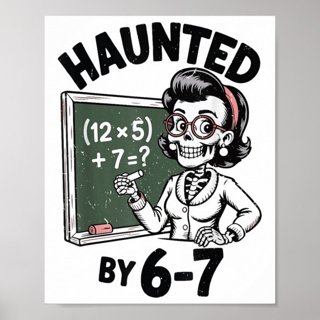 Affiche Costume d'Halloween de professeur de mathématiques (Devant)