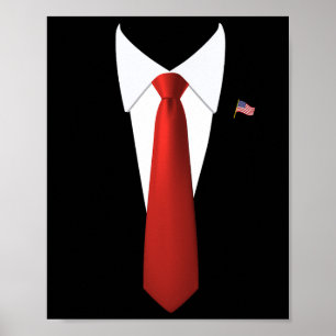 Affiche Costume d'Halloween décontracté de Président Trump
