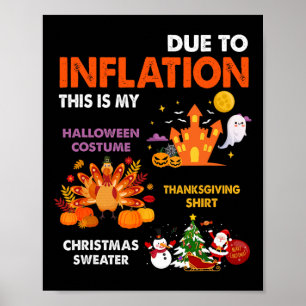Affiche Costume d'Halloween drôle Thanksgiving Laide Chris