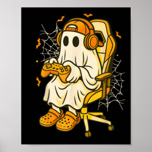 Affiche Costume d'Halloween Fantôme de Joueur Drôle pour G