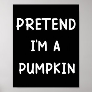 Affiche Costume d'Halloween Lazy Faire semblant d'être un