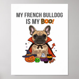 Affiche Costume d'Halloween pour chien français Mon Bulldo