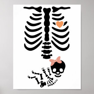 Affiche Costume d'Halloween Skull Skeleton