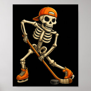 Affiche Costume d'Halloween squelette de hockey sur glace