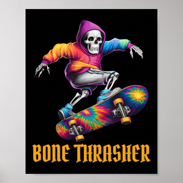 Affiche Costume d'Halloween squelette de Thrasher osseux  (Devant)