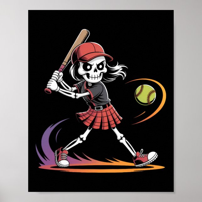 Affiche Costume d'Halloween squelettes Softll Squelettique (Devant)