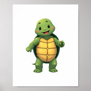 Affiche Costume d'Halloween tortue cool sans tête _ Funny 