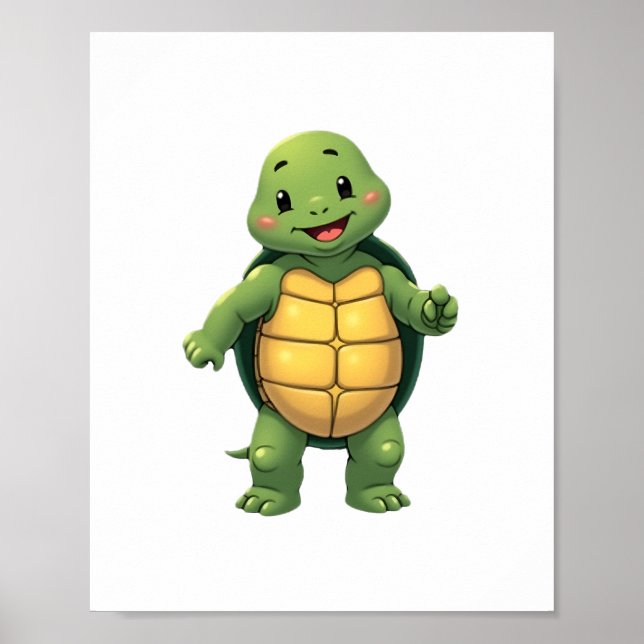 Affiche Costume d'Halloween tortue cool sans tête _ Funny  (Devant)