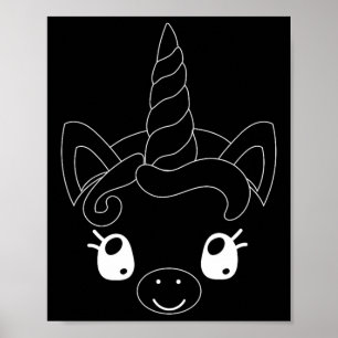 Affiche Costume d'Halloween visage Unicorn Costume enfant