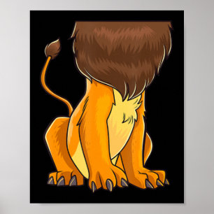 Affiche Costume du corps de lion Mane mignon tête sans têt
