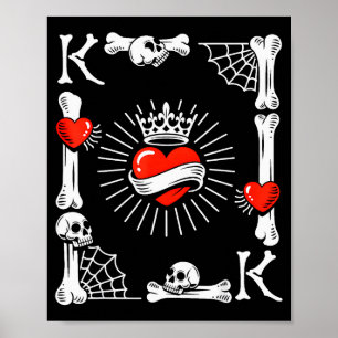 Affiche Costume du roi de cœur drôle Halloween roi O