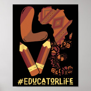 Affiche Costume éducateur d'amour Carte africaine Fière Af