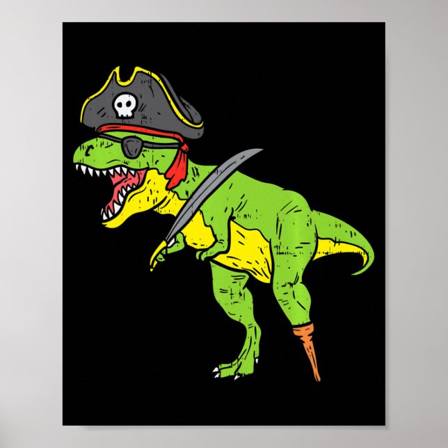 Affiche Costume Fun TRex Pirate Dinosaure Dino Mignon Hall (Devant)